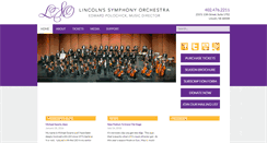 Desktop Screenshot of lincolnsymphony.org