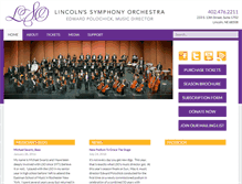 Tablet Screenshot of lincolnsymphony.org